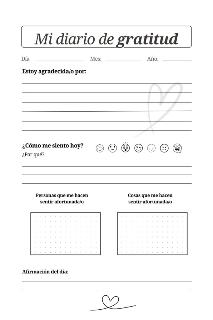 diario de gratitud