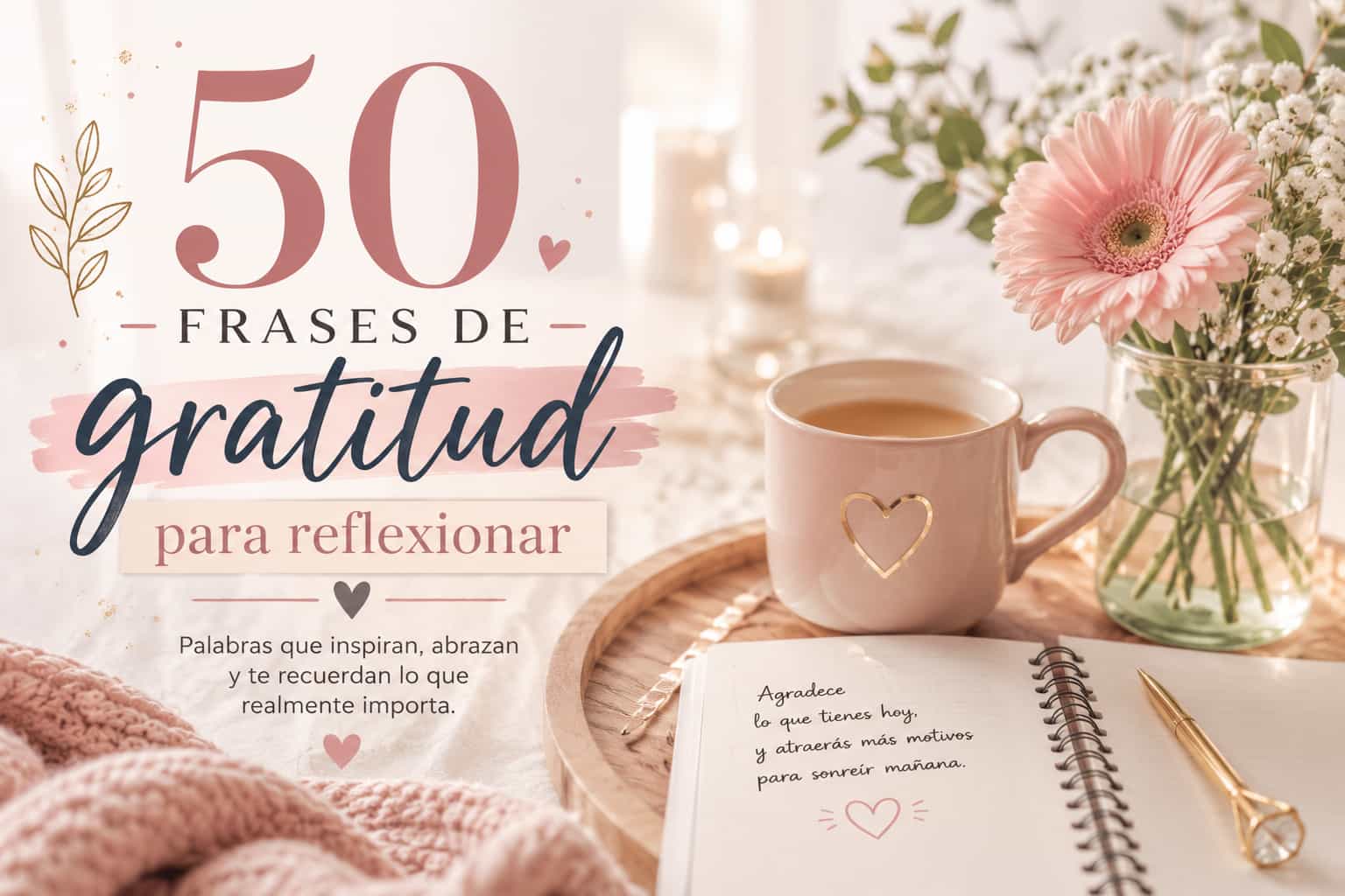 50 frases cortas de gratitud